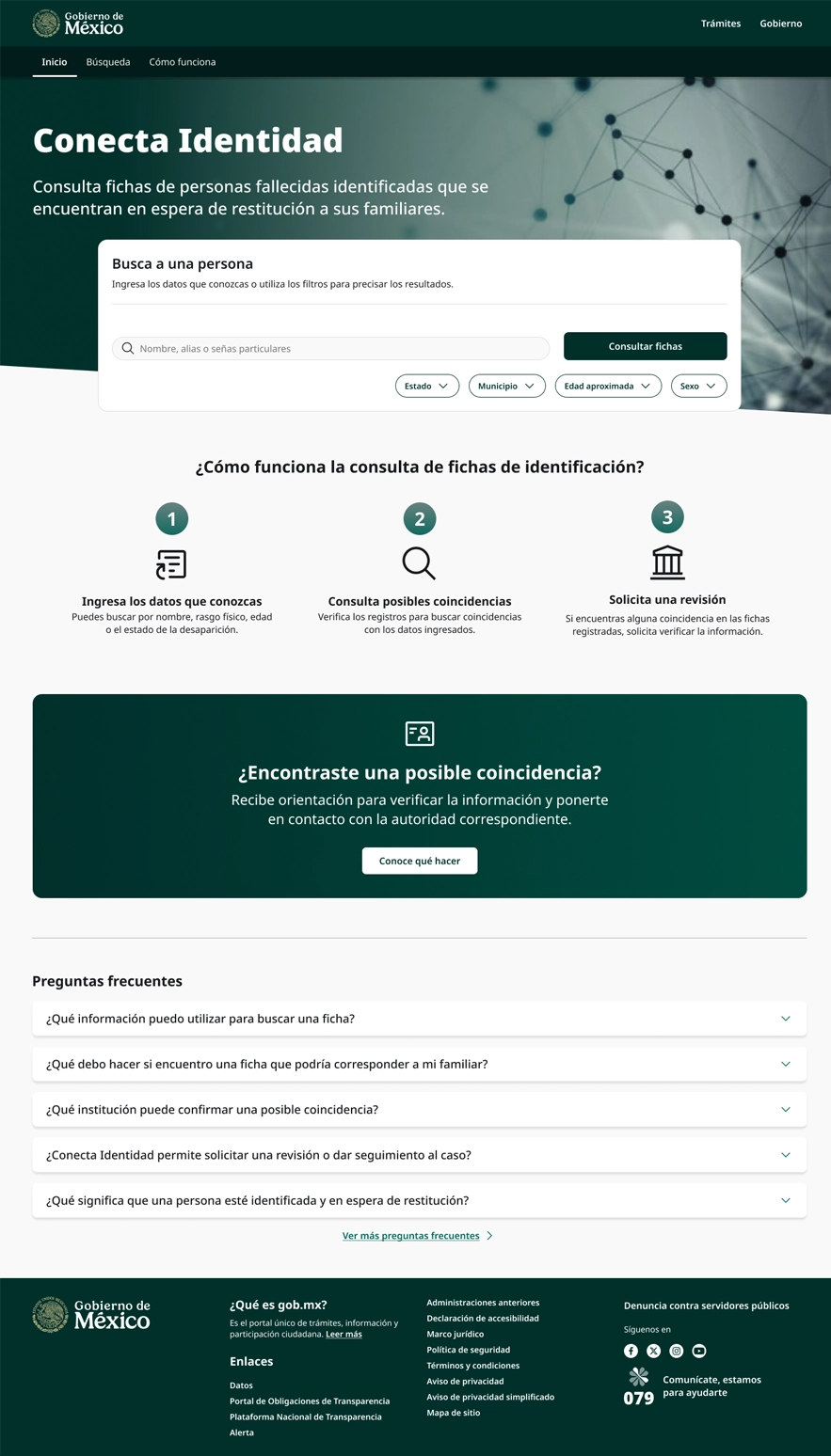 Ricerca progressiva in Conecta Identidad